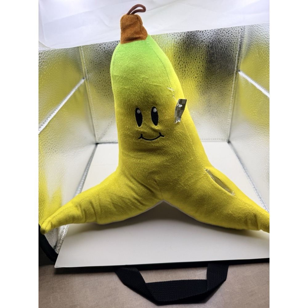 Nintendo‎ Super Mario Kart Banana Peel Plush 12" Stuffed Animal Toy Read